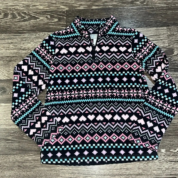 Place Girls Fleece Quarter Zip sweatshirt size 14 - Picture 1 of 5
